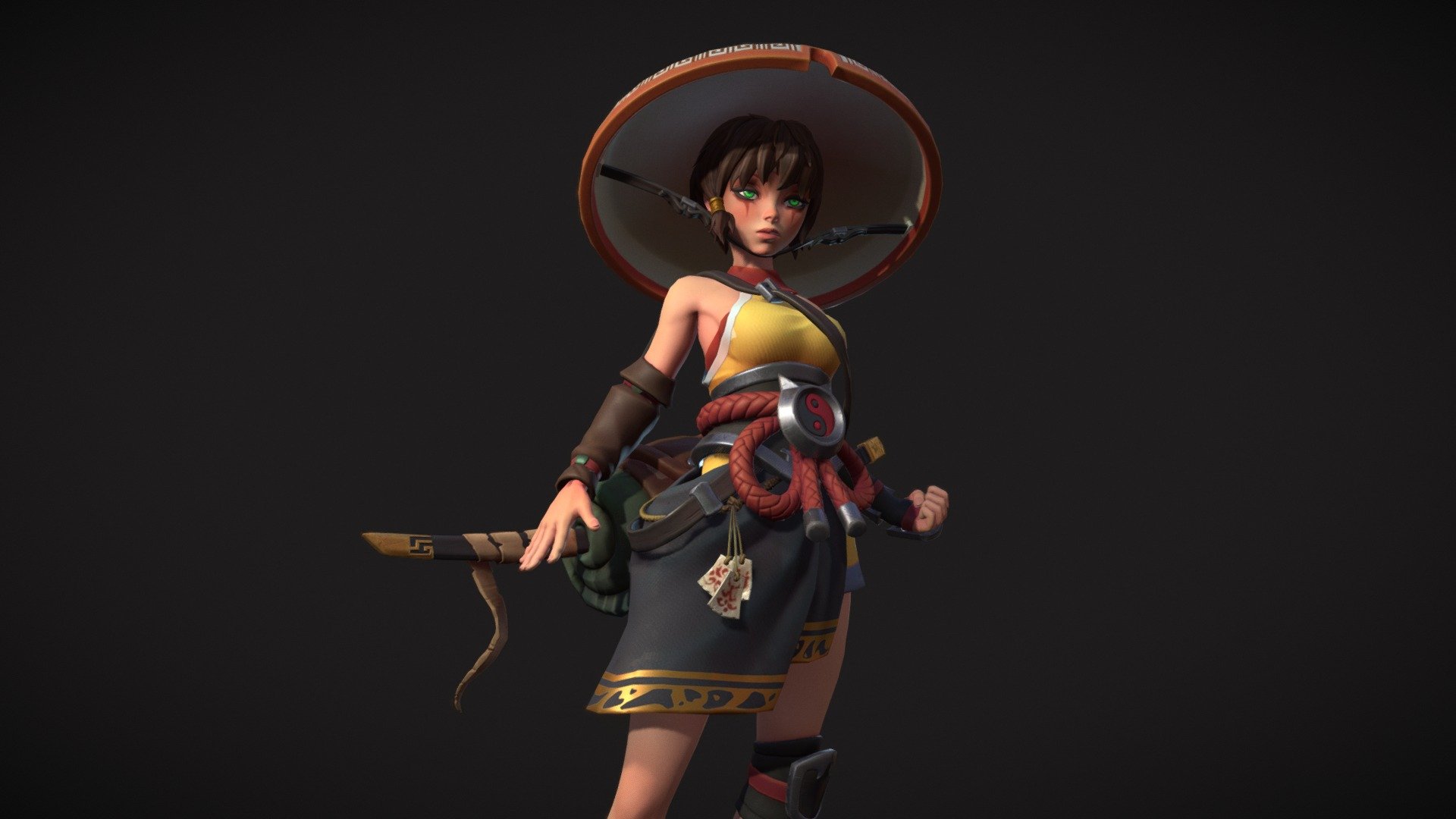 Bam! Bam!
Hey, what's up? I'm happy to share with you my new work.
I reworked the original concept a bit to make the character more playable and get a clearer silhouette.
If there's anything you're interested in,
I'm available for feedback, comments and questions.

Also more interesting shots and full presentation you can see on Artstation!
Click on the link below, like, subscribe!

https://www.artstation.com/artwork/G8DEPz

See ya! XD