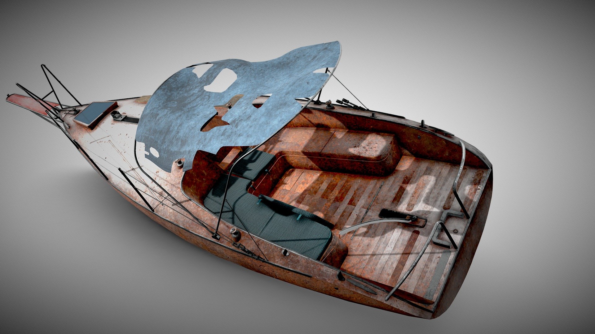 Model Abandoned small sailboat
Model formats:
.max (3ds Max 2016 VRay)
.blender
.fbx (Multi Format)
.obj (Multi Format)
*.ma (Maya 2018)
Fits well for close up renders.
