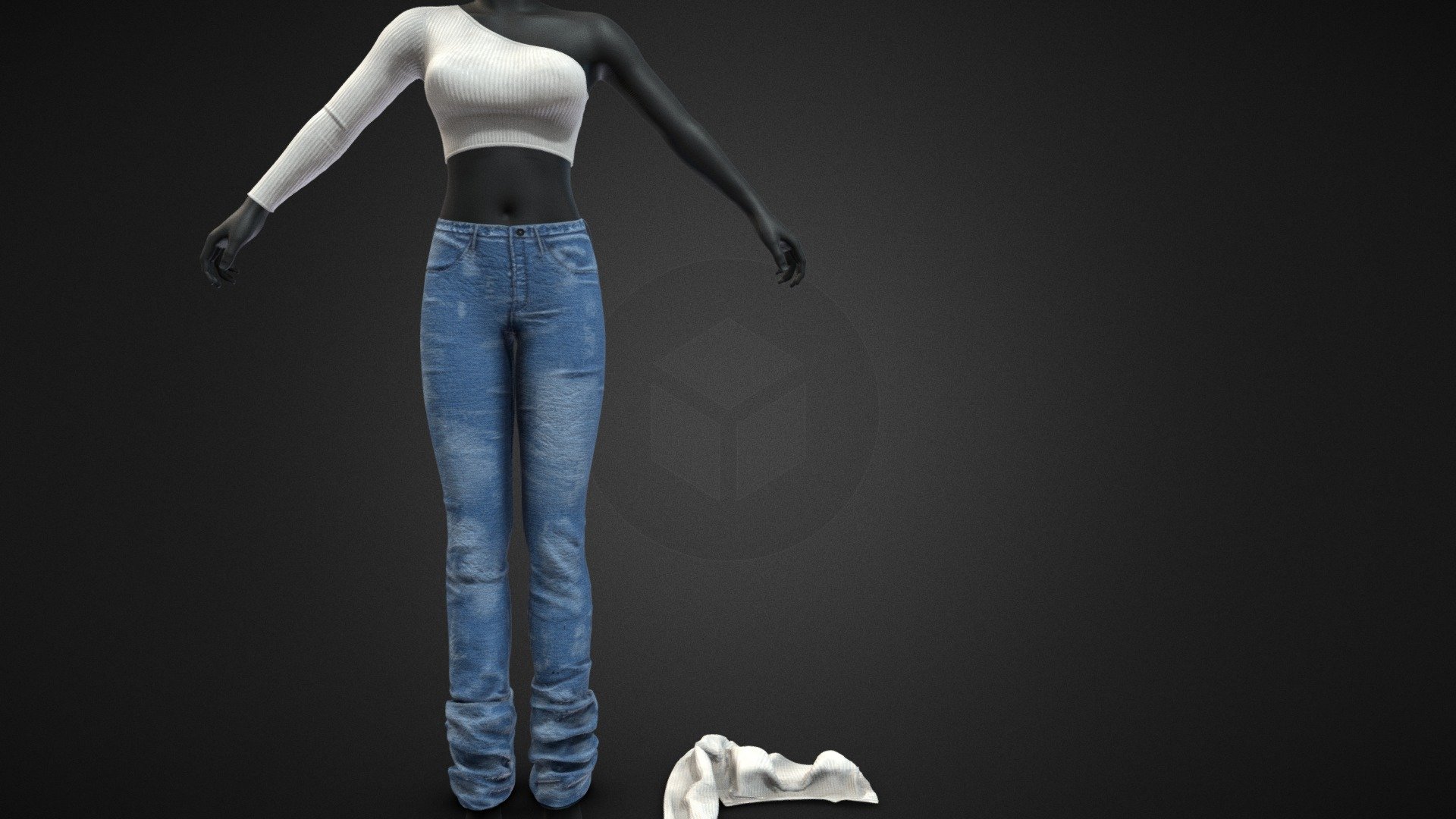 
Female Clothing


Features





PBR 2048 x 2048 textures for Unity, Unreal and Vray




2 Material zones : w20 [Top] and w21 [Jeans]




Polycount for clothing is:







Top [6853 faces  - 13706 tris - 6987 verts]




Jeans  [15742 faces  - 31432 tris - 15916 verts]







System unit is cm for Maya




Real world scale



Textures





General Textures [BaseColor-Metallic-Height-AO-Normal-Roughness] _ .png 2048 x 2048_




Textures 2K .png for Unity, Unreal and Vray



Files





Maya file [Wear_20-21.mb] scene with clothing on manequin and on hanger




zBrush file [Wear_20-21_hp.zpr] scene with high poly model




fbx file [Wear_20-21_onManequin.fbx] model on manequin for preview




Substance Painter file [Wear_21_sp.spp] scene with building the textures for Top




Substance Painter file [Wear_20_sp.spp] scene with building the textures for jeans




[onManequin.zip] the models on manequin in .obj .fbx .dae formats




[onHanger.zip] the model [only Top] on hanger in .obj .fbx .dae formats


