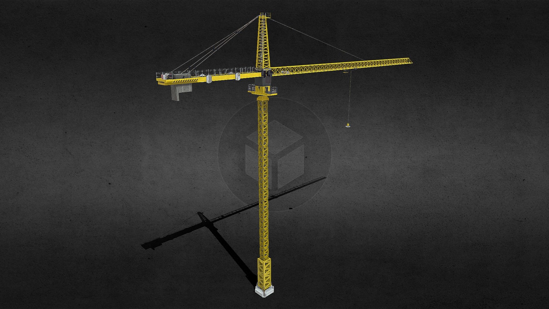 Hello everyone, 

This is the first time I tried to model an industrial machine, 
I took the Liebherr tower as my reference for this model.