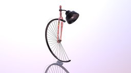Bike Recycled Lamp bike, lamp, red, recycling, retro, stickers, innovation, ecology, retrofuturism, recycled, substancepainter, substance, 3dsmax, concept