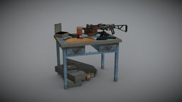 Workbench from Metro Exodus bench, mine, block, metro, exodus, craft, blockbench, minecraft, metrocraft, metromine