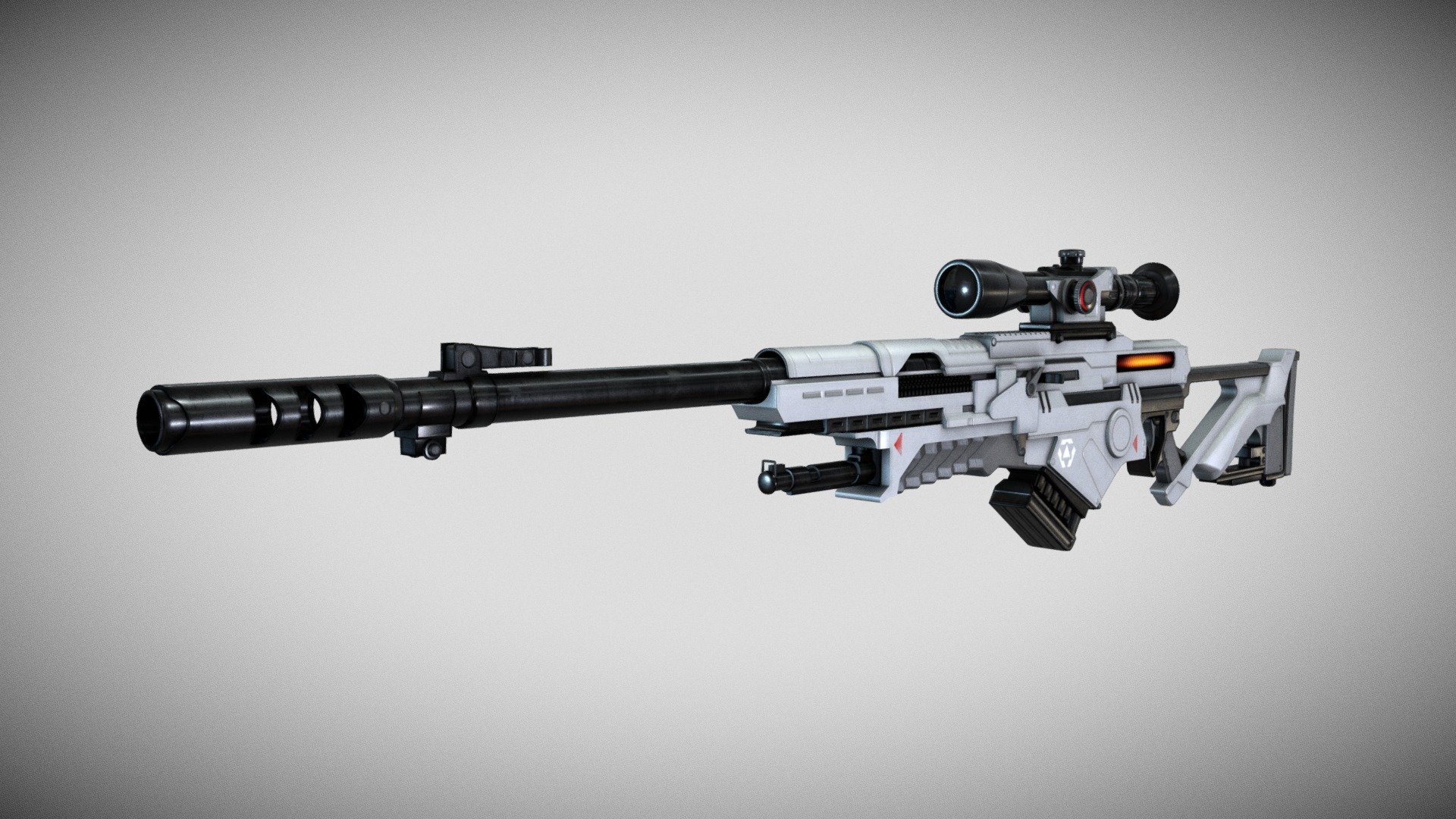 Game-Ready PBR low-poly model of a sci-fi rifle. All materials and textures are included. The textures of the model are applied with UV Unwrap. Normal map was baked from a high poly model. Including 3dsmax and Blender, OBJ and FBX.

12462 polygons
25850 triangles
13985 vertices

Maps:

rifle_BaseColor, rifle_Diffuse, rifle_Glossiness, rifle_Metallic, rifle_Normal, rifle_Roughness, rifle_Specular (4096x4096)