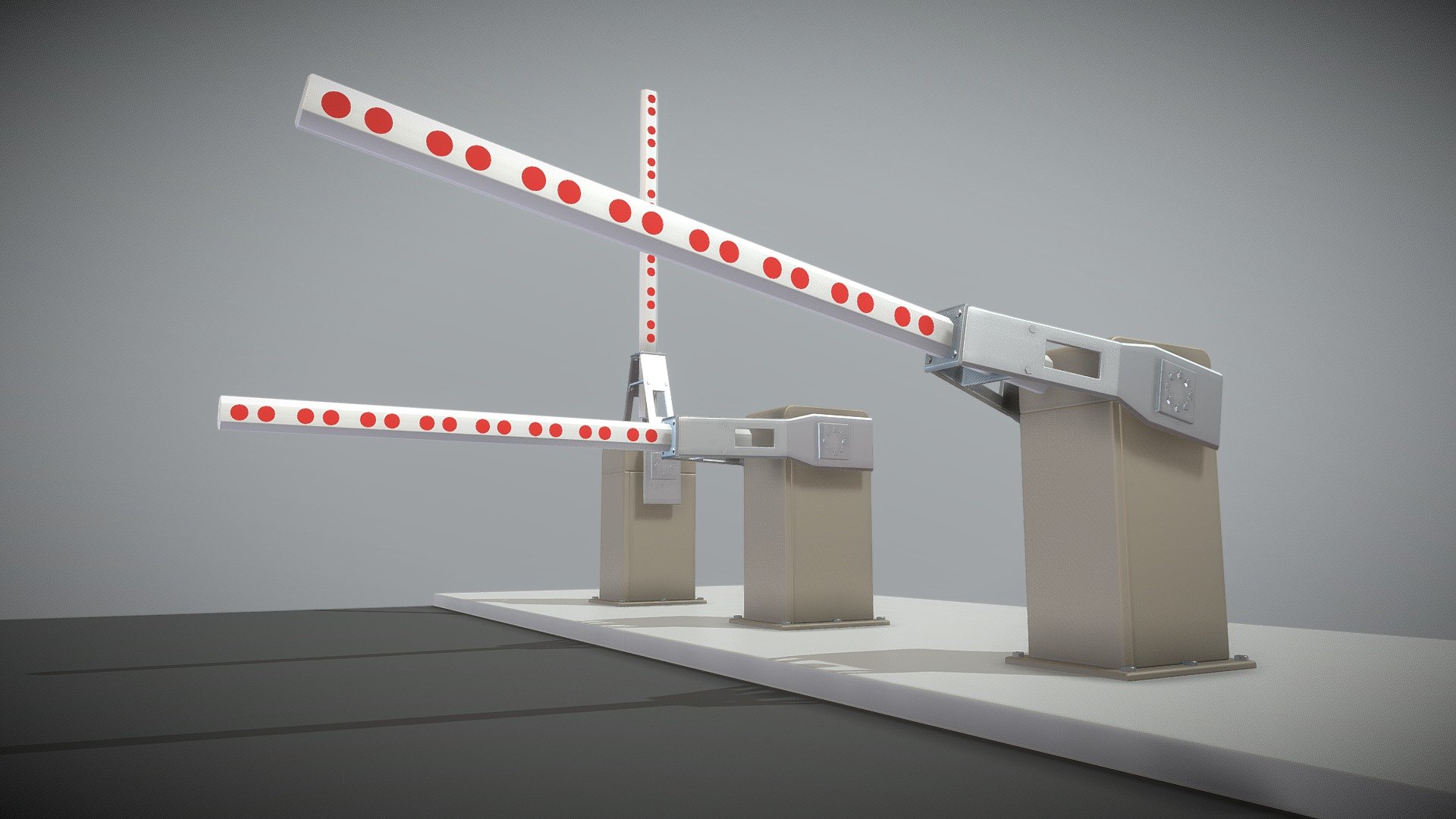Here is the animated high-poly version of the railroad barrier with a range of 2 meters.




Demovideo (Blender-2.91)

Also included are two static non-animated versions, one with the barrier open and one with the barrier closed.

Made with the Railway Barrier Construction Kit.



Bahnschranken Version mit Reichweite von 2 Metern, high-poly und animiert.

Der Download enthält auch zwei statische nicht animierte Versionen, eine mit offener und eine mit geschlossener Schranke.

Aus dem Bahnschrankenbaukasten.






Name - Railroad-Barrier-2m-animated 

0.673m x 0.529m x 1.666m

Polygons = 5394






Name - Railroad-Barrier-2m-closed 

3.169m x 0.544m x 1.666m

Polygons = 41404






Name - Railroad-Barrier-2m-open 

0.673m x 0.544m x 4.311m

Polygons = 41404



Modeled, rigged and animated by 3DHaupt in Blender-2.91