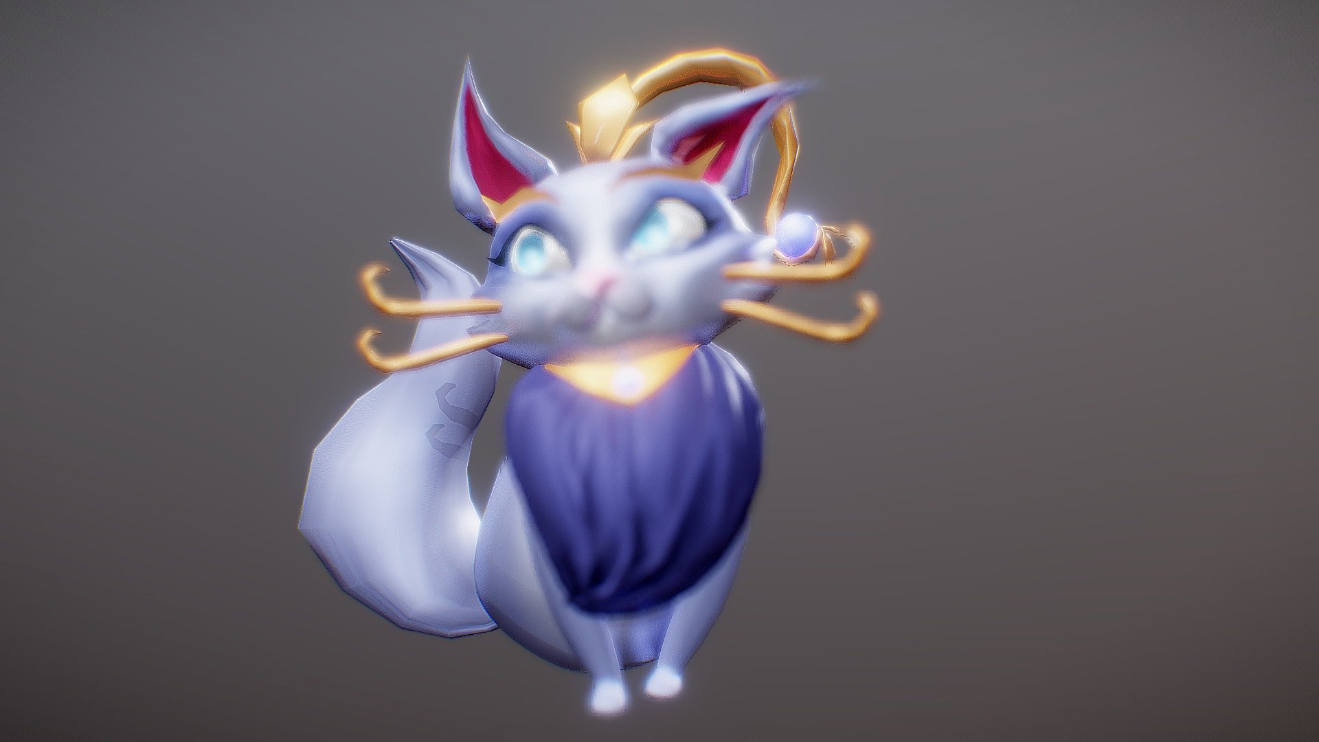 Yuumi is just the most cutetest thing ive ever seenit was so fun doin her in 3d i love this overstylized creature renders ♡ 

my instagram