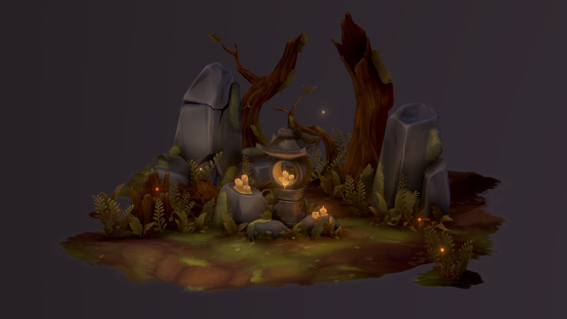 This is one of my latest projects made to practice handpainting textures and stylized modelling.
The textures were painted in 1024x1024 in Krita and 3D Coat.
Diffuse map and normal map only.