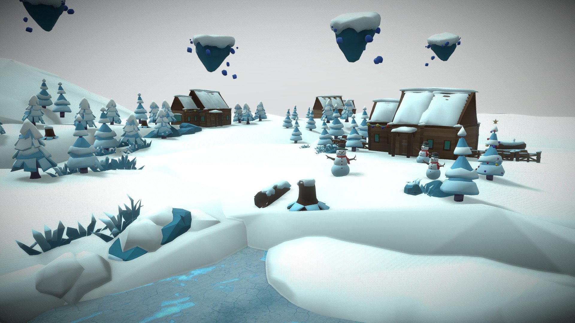 3D Lowpoly environment for ScryEye MobileGame.

Winter Small Environment, very cute and snowy!

Hope you guys like it ^^