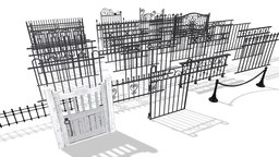 Fences / Fence Collection fence, gate, set, pack, collection, railings, fencing, fences, bundle, railing, gates