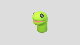 Hand Puppet mouth, eye, green, cute, baby, toy, arm, puppet, doll, snake, fabric, fluffy, glove, sock, cartoon, stylized, monster, hand