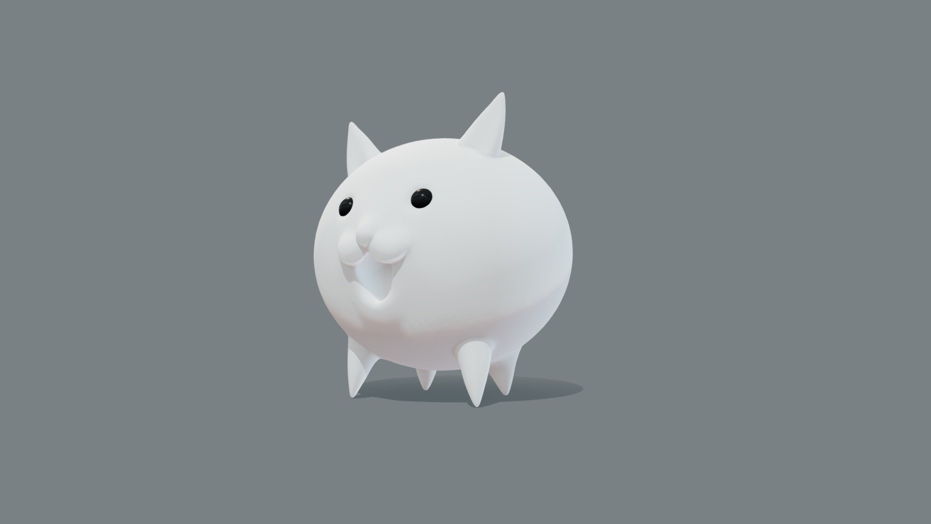 My boy really loves the Battle Cats game. I sculpted this fan art for him.
