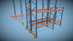 Pallet Racking System - Modular Assets pallet, prop, rack, warehouse, unreal, logistics, props, unreal-engine, racking, pallets, unrealengine, unrealengine4, warehouse-rack, modular-assets, modularasset, logistic, unity, unity3d, modular, warehouse-lowpoly, rackingshelf