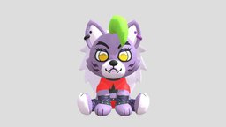 FNAF Security Breach Roxy Plush toy, plush, fnaf, fivenightsatfreddys, substancepainter, substance