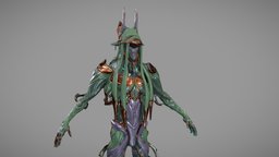 Nekros Anpu Body & Helmet egyptian, anubis, game-ready, warframe, game-asset, tennogen, nekros, character, helmet, sci-fi, skin, anpu