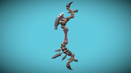 Stylized Bow - World of Warcraft sculpt, dota2, dota, bow, blizzard, worldofwarcraft, substancepainter, weapon, handpainted, unity, low-poly, blender, lowpoly, hand-painted, zbrush, stylized, stylized-prop