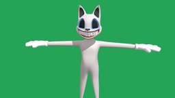 Snow Cartoon Cat cartoon-cat, trevor-henderson, trevor-henderson-creatures, snow-cartoon-cat