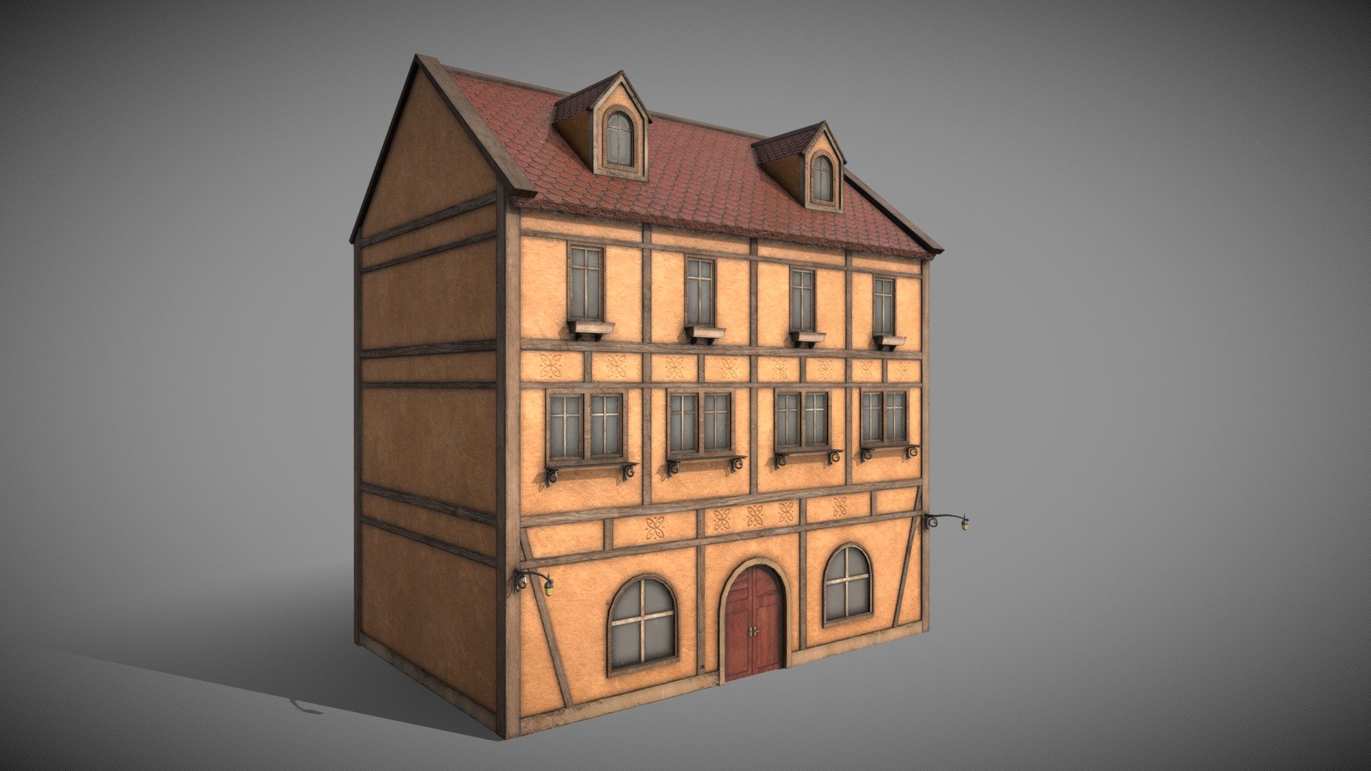 Residential building german style. This one is themed like a residential building. There is also a snowed version, check the picture down bellow. This house is part of a german colection, this is the number 6.

-2K texture

-1 material

-5 UDIMs

-No pluggins

-OBJ and FBX

-Maps included: basecolor, height, normal, roughness, metallic.

