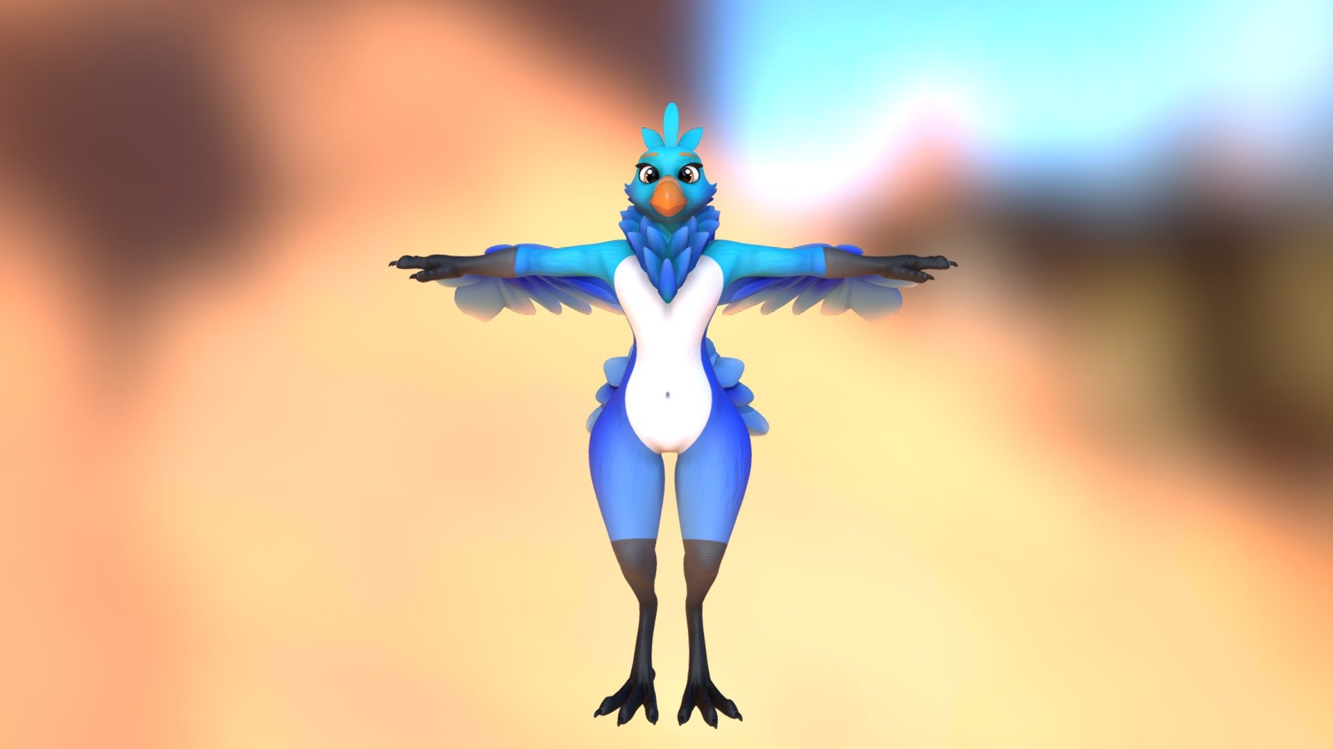 VR ready bird avatar! Available on Patreon May 2021! https://www.patreon.com/vr_zab after it leaves Patreon, check for it on my Gumroad (vr_zab)! All my links are here: https://linktr.ee/vr_zab

Full body compatible, Quest version included, with High and Low poly PC versions too!