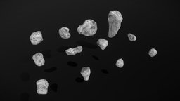 Lowpoly Asteroids asteroid, starship, spacecraft, game-ready, pbs, msgdi, pbr, lowpoly, scifi, ship, rock, space, spaceship, noai