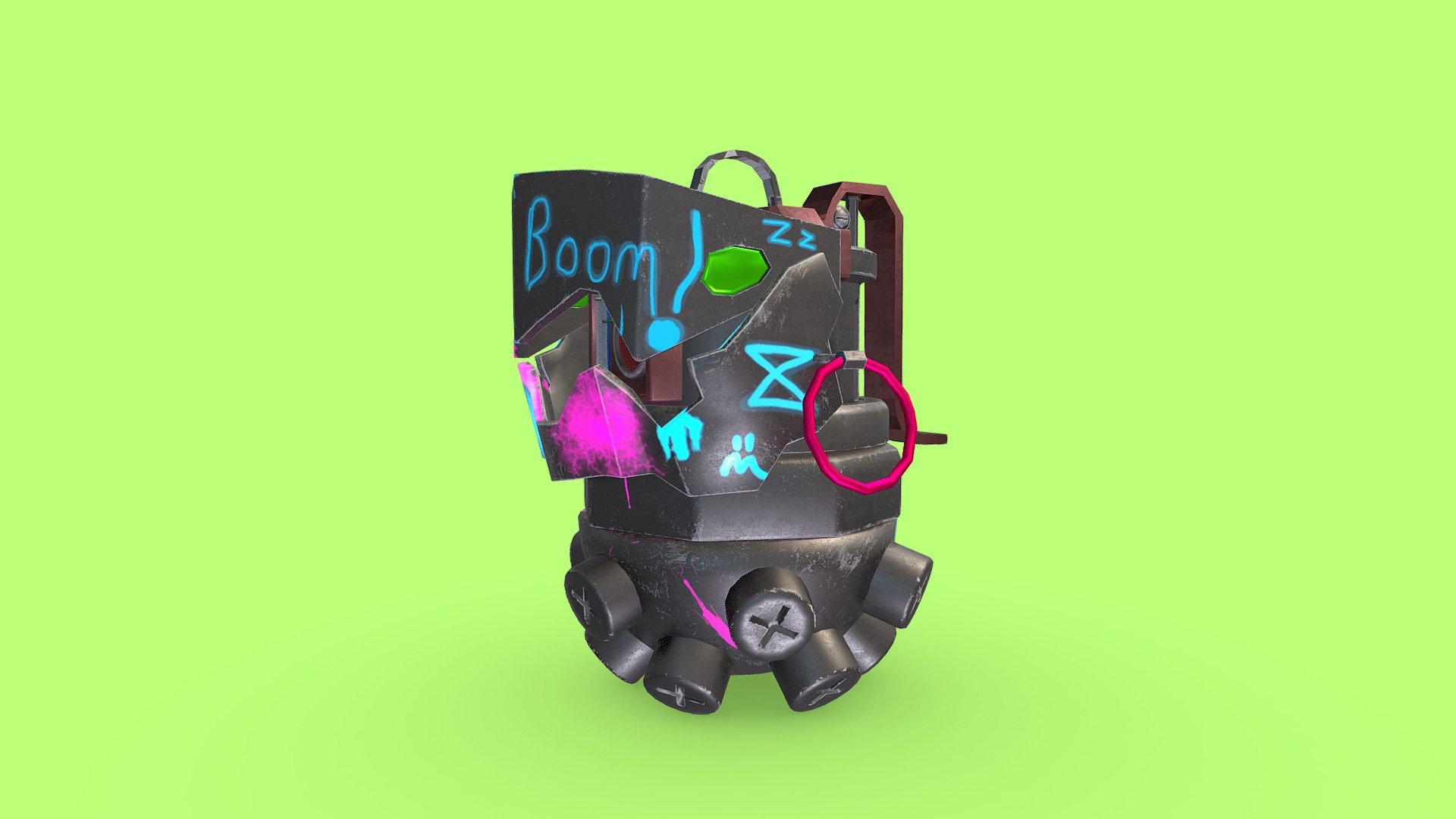 Today I modeled the bomb of my favorite game character for you. I had a lot of fun modeling and I was very proud. I hope you liked it.