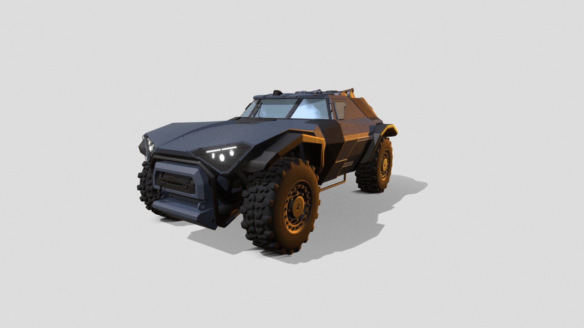 Based somewhat of the Scarabee military vehicle.