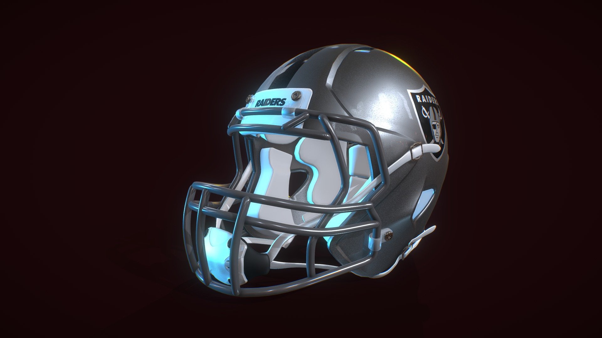 Modelled after the RIDDELL SPEED CLASSIC helmet. I chose the Raiders branding just because I like their logo.