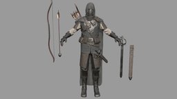 Warrior - game ready / free / fixed a bug armor, warrior, nps, charactermodel, character, charactermodeling, gameasset, characters, free, characterdesign, knight, gameready
