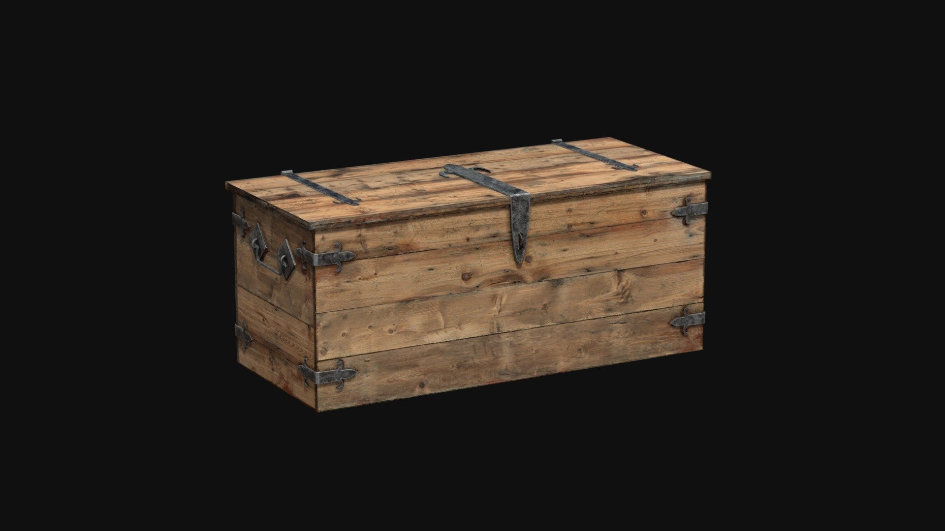 Medieval Chest. 3D model is ready for use in the game engine and rendering.

PBR GameReady LowPoly

Color 2048x2048
 Metallic 2048x2048
 Roughness 2048x2048
 Normal 2048x2048