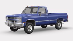 GENERIC PICKUP TRUCK 4 truck, 4x4, 4wd, offroad, farm, cargo, 2wd, pickup-truck, heavyduty, vehicle, construction