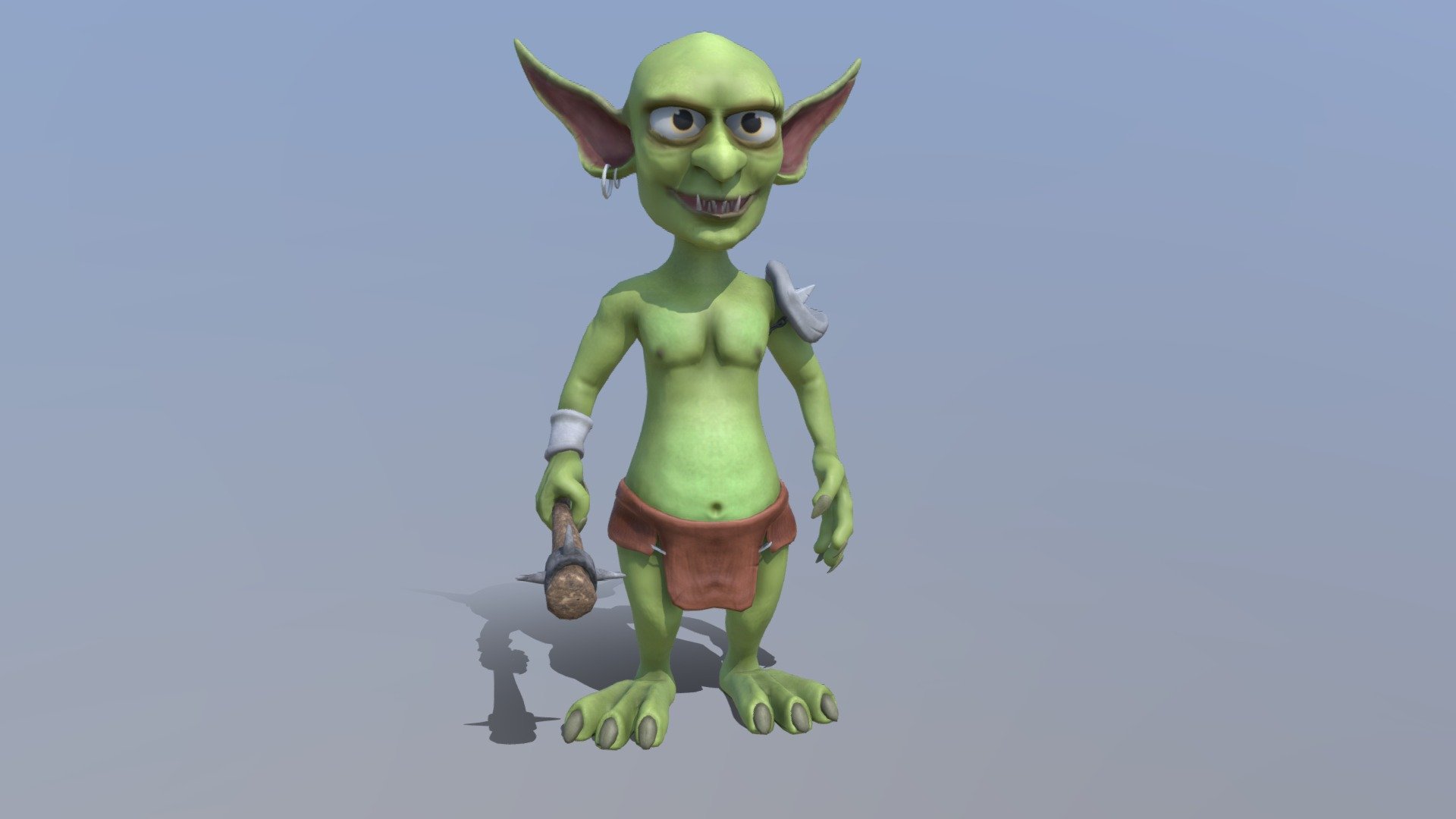 Edited with Zbrush 4R7 and 3ds max 2015

Features

-Model is completly unwrapped
-Layered scene (RIgg, mesh, lights, BG, controls)
-Lowpoly model
-Rigged with Skin modifier and CAT
-Optimal Vray settings 
-Morpher expresions
-No need any plugin to open scene
-All nodes are named clearly
-Clean topology based on quads.
-One mesh
-Hand painted model

Package

-Textures 4096x4096 ressolution (PNG format)
-Diffuse and NM 
-Models  - FBX, OBJ, 3ds, GLB, UZSD
-Scenes - 3ds max 2015 

Lights and Render setting are included in the 3DS Max scene (V-ray). Just open and render
Scene also include Walk animation, folder FBX format whitch can be used on another 3D software or games engines.

I hope u like it!
For more models just click on my name and browse library.