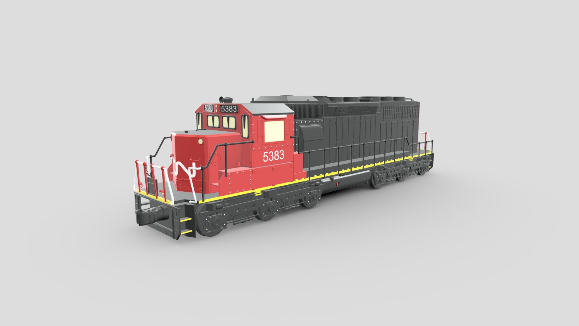 Animation shown here: https://sketchfab.com/3d-models/model-train-and-tracks-demo-animation-1f362e834c1f456782cdd89e842edaba

3D Model Train collection that I made using Blender. It includes a train model, a simple animation, and the train track models. This is a high poly model that is great for rendering but can also be used in game development.

Features:




Model train 3D model with 5 separate model sets parented accordingly

Model track with rails, railway ties, and gravel

Sample animation showing the train going around a track

PBR textures in 4K, 2K, and 1K resolutions

Each model has been manually UV unwrapped

Overlapping UVs on duplicate mesh parts to save texture space

Blend files include pre-applied textures as well as camera setups

Lighting provided by the included HDRi map downloaded from HDRi Haven

FBX, OBJ, GLTF/GLB, DAE/Collada file formats

Included Textures:




AO, Diffuse, Roughness, Gloss, Metallic, Normal

UVLayout

