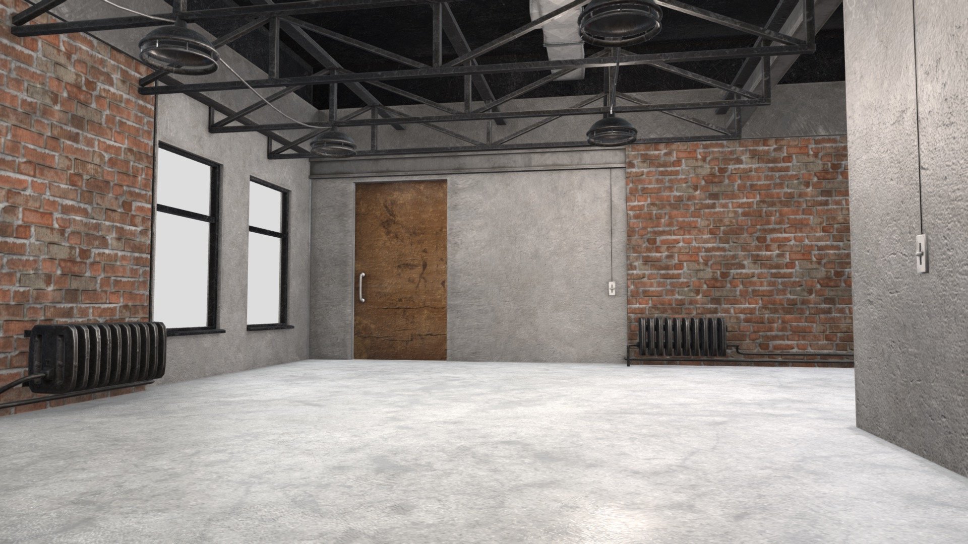 This Industrial loft is a small loft perfect as an interior scene or space. The mesh is detailed on all sides of the interior. There are no glass windows in place and need to be added in. The space is NOT Furnished. For best lighting results use a strong outdoor HDRI facing inward towards the windows.

This includes:

The mesh
8K and 4K Texture Sets (albedo, Metallic, Roughness, Normal, Height)
The mesh is UV Unwrapped with vertex colors and can easily be retextured.