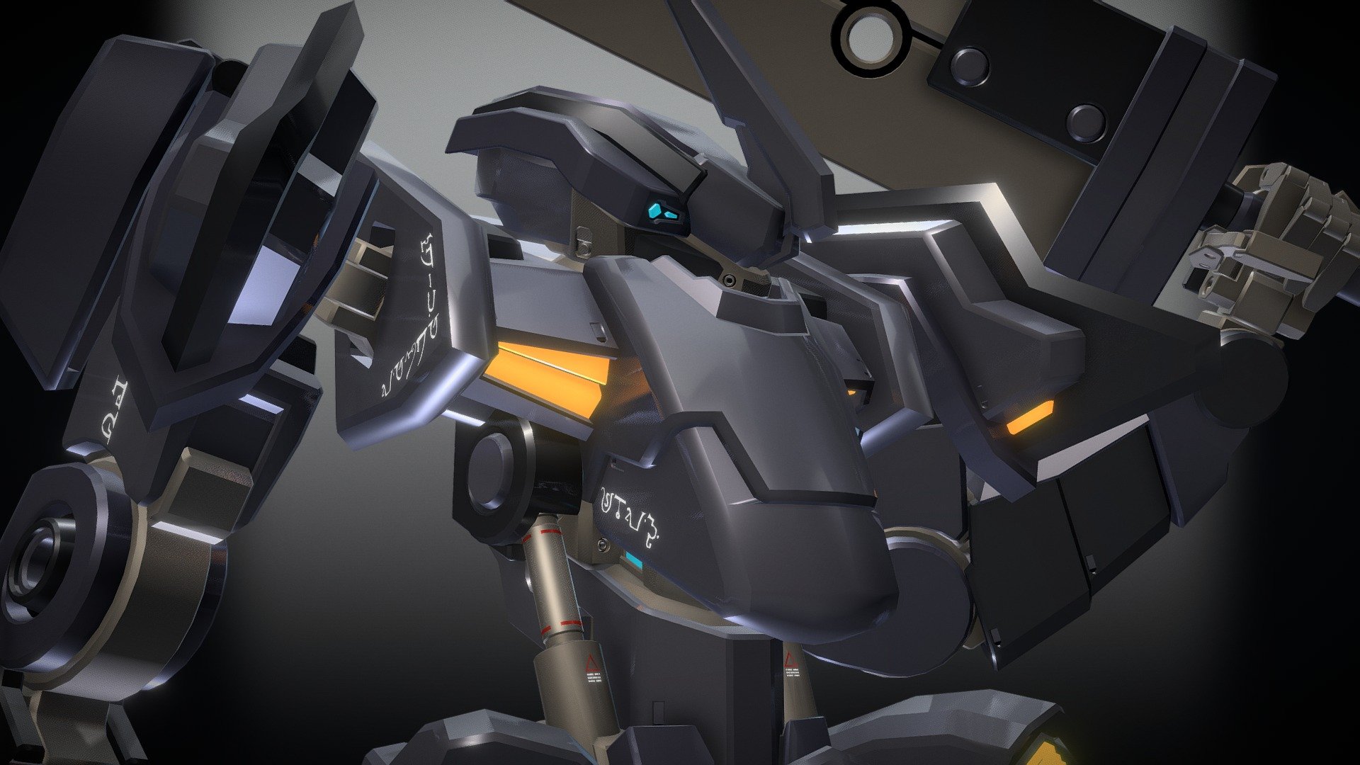A new project using a new inner frame, referred to as Armatus. This particular variant is the Nocte. It's made for a fantasy-esque setting and is a technological evolution of golems and automata, controlled by a pilot from within. Many functions of the unit are supported by magic. It requires two pilots to function. I unfortunately cut the cockpit out of this particular variant of the model, but you can see the hatch right beneath the head.

Blender was not used to make this model, merely import it from Sketchup (Because importing from Sketchup causes the model to be really laggy).