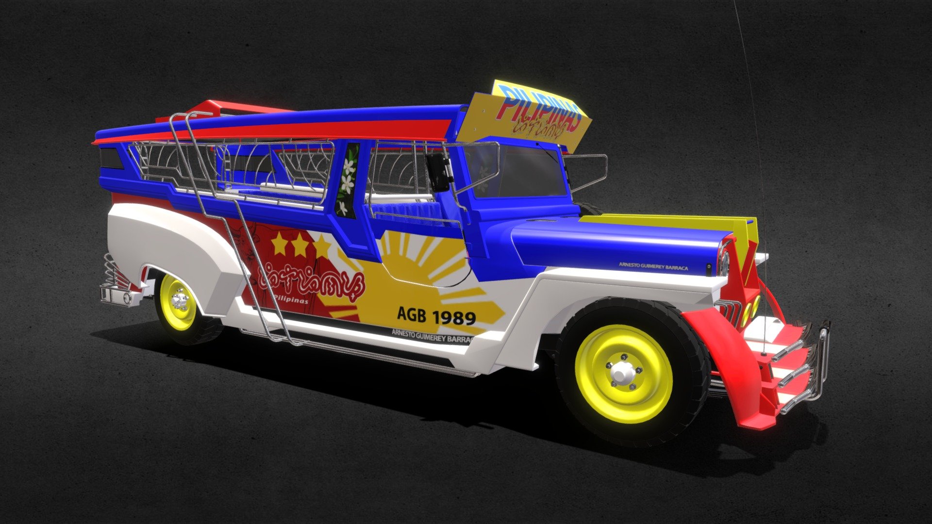 3D Model of Philippine Jeepney (DYIP)\n\nThis high-quality, fully detailed 3D model of the iconic Philippine Jeepney (DYIP) is perfect for use in various digital projects, from games to animation, to architectural visualization. Designed with intricate attention to detail, this model captures the essence of the vibrant and colorful Jeepneys that are a beloved symbol of Filipino culture and heritage.\n\nBring a piece of Filipino culture into your digital creations with this highly detailed 3D model of the Philippine Jeepney. Whether you’re building an immersive environment or need an authentic vehicle for your project, this Jeepney is the perfect addition to your 3D asset collection.\n\n\n