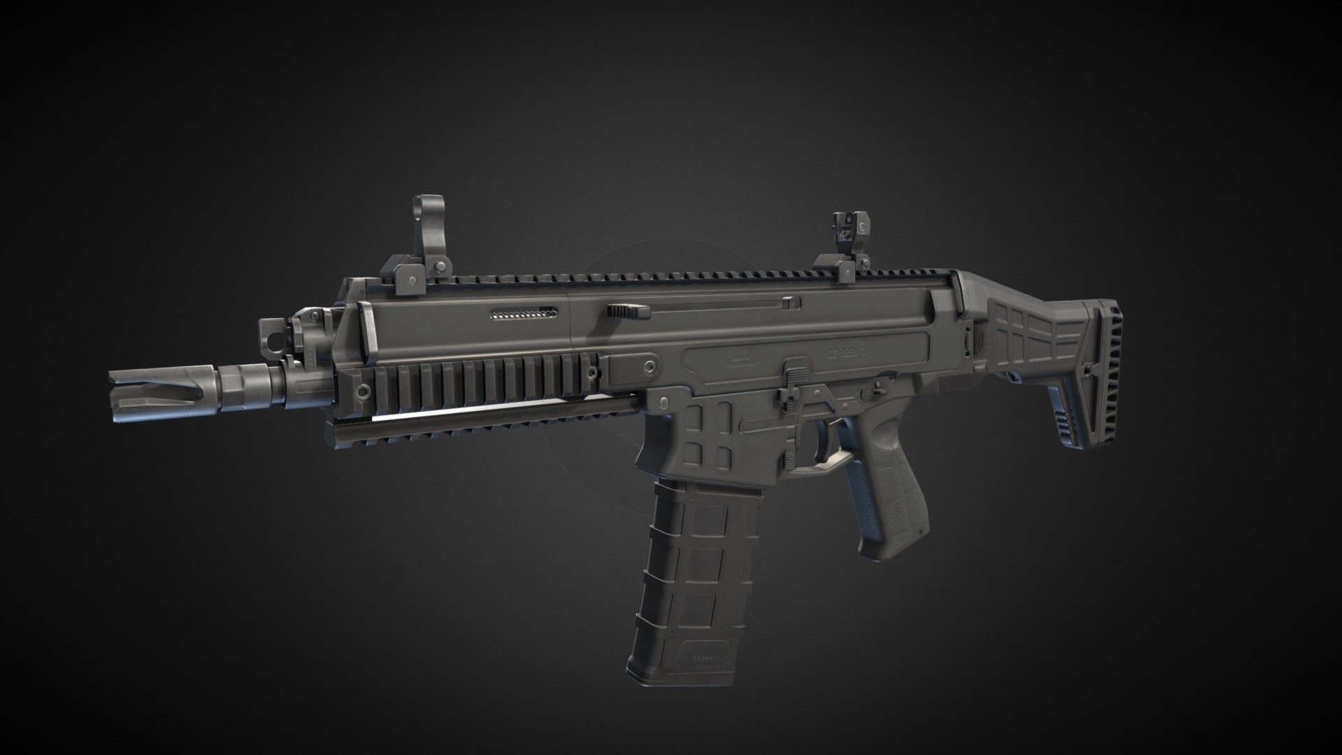 Czech SCAR cousin chambered in 5.56×45mm.   

Model is rigged, version with separated parts is also included. It have 6 PBR Materials in 4K. Black and FDE colors available. 

Verts: 21K

Tris: 40K  

Made in Blender.