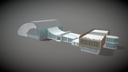 Aquatic Arena archviz, egypt, architectural, arena, olympics, swimming, athletic, gymnastic, aquatics, swimming-pool, building-design, modeling, sketchup, architecture, 3d, model, design, sport, el-shorouk