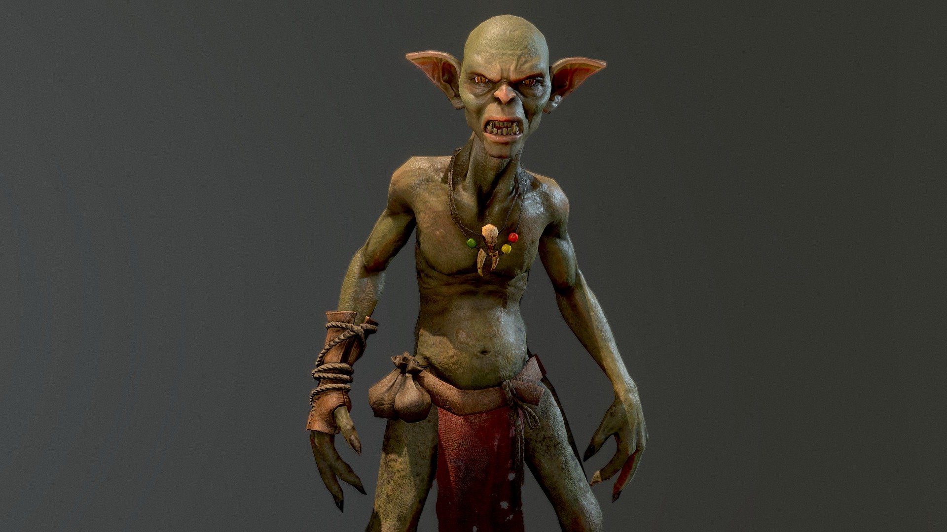New and Improved Goblin for Skyblivion project.

This version of the goblin is regular and have no tribal marks.

Tools used: Zbrush, Substance painter, Blender, Affinity photo