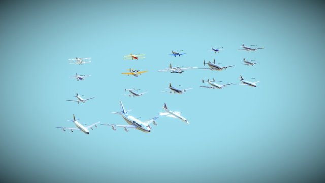 Ensemble des avions légendaires de AIR FRANCE