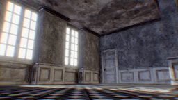 Abandoned Castle Interior castle, ambiance, unity, lighting, blender, substance-painter