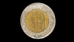 Egyptian 1 Pound Coin coin, egyptian, coins, currency, pound, egp, modern_egypt