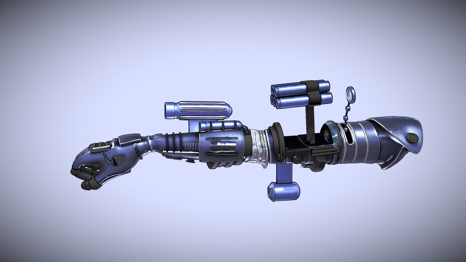 Robotic Arm

Robotic Arm, rigged and animated.
Contains PBR &amp; Toon (LBS) Shader variations.
UV Unwrapped and textured. 
Comes with textures at 1k &amp; 2k resolution. 

The model contains 9 objects, 2 sets of materials (+1 Outline for Toon), and 1 set of textures. 
Modeled in Blender, painted in Substance Painter. 
.
.
.
.
.
.
More: 
https://linktr.ee/ed3d