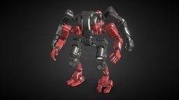 Quadextra Heavy Assault Mecha assault, heavy, mecha, substancepainter, weapon, blender, pbr, lowpoly, military, sci-fi, robot, quadextra
