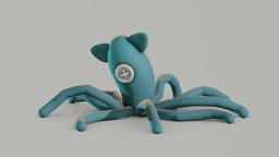 Squid Plush Toy fish, toon, cute, kid, assets, toy, bedroom, amateur, children, prop, rig, vr, squid, playground, decor, beach, jellyfish, plush, game-ready, swimming, wave, denim, plushtoy, rigged-character, rigged-model, substancepainter, substance, character, asset, blender, lowpoly, model, design, gameasset, home, animal, animation, decoration, rigged, sea, gameready, bones