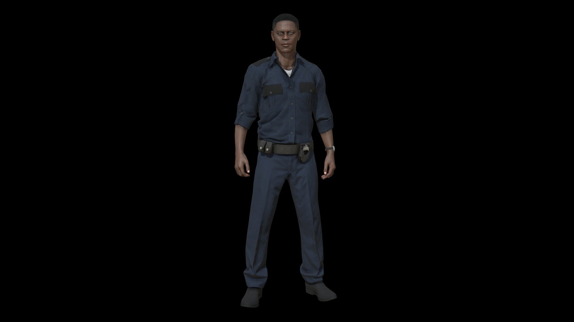 Police Man :

3d Game Ready Police Man Character.

High detail and realistic model.

Rigged, with high definition textures.

Complete archive in additional file
