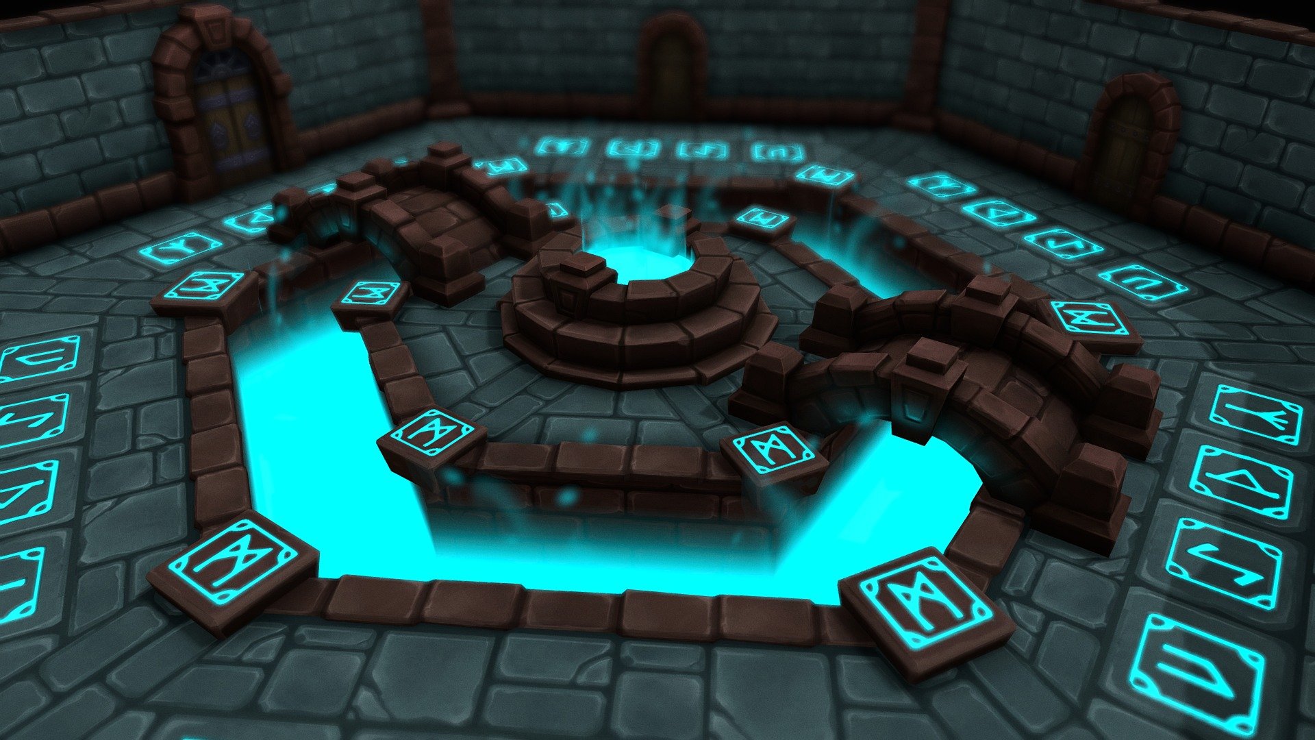 This is an old project I had in mind, and finally have the time to finish. 
It’s a low poly little environment, made with 3D Max and painted with 3D Coat and Photoshop. 
I hope you like it!