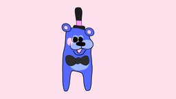 Feddy Meme bear, cute, meme, fnaf, toonshader, pastel, blender3dmodel, freddyfazbear, stylized-handpainted, stylizedmodel, stylizedcharacter, handpainted, blender, stylized, feddy