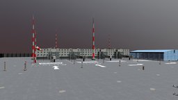 Air Port Mobile Game Environment 3dmodels, airport, low-poly-model, envoironment, low-poly-blender, airports-airport-military, game, blender, lowpoly, design