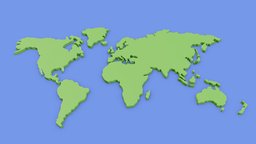 Low Poly World Map world, earth, atlas, map, low-poly, noai