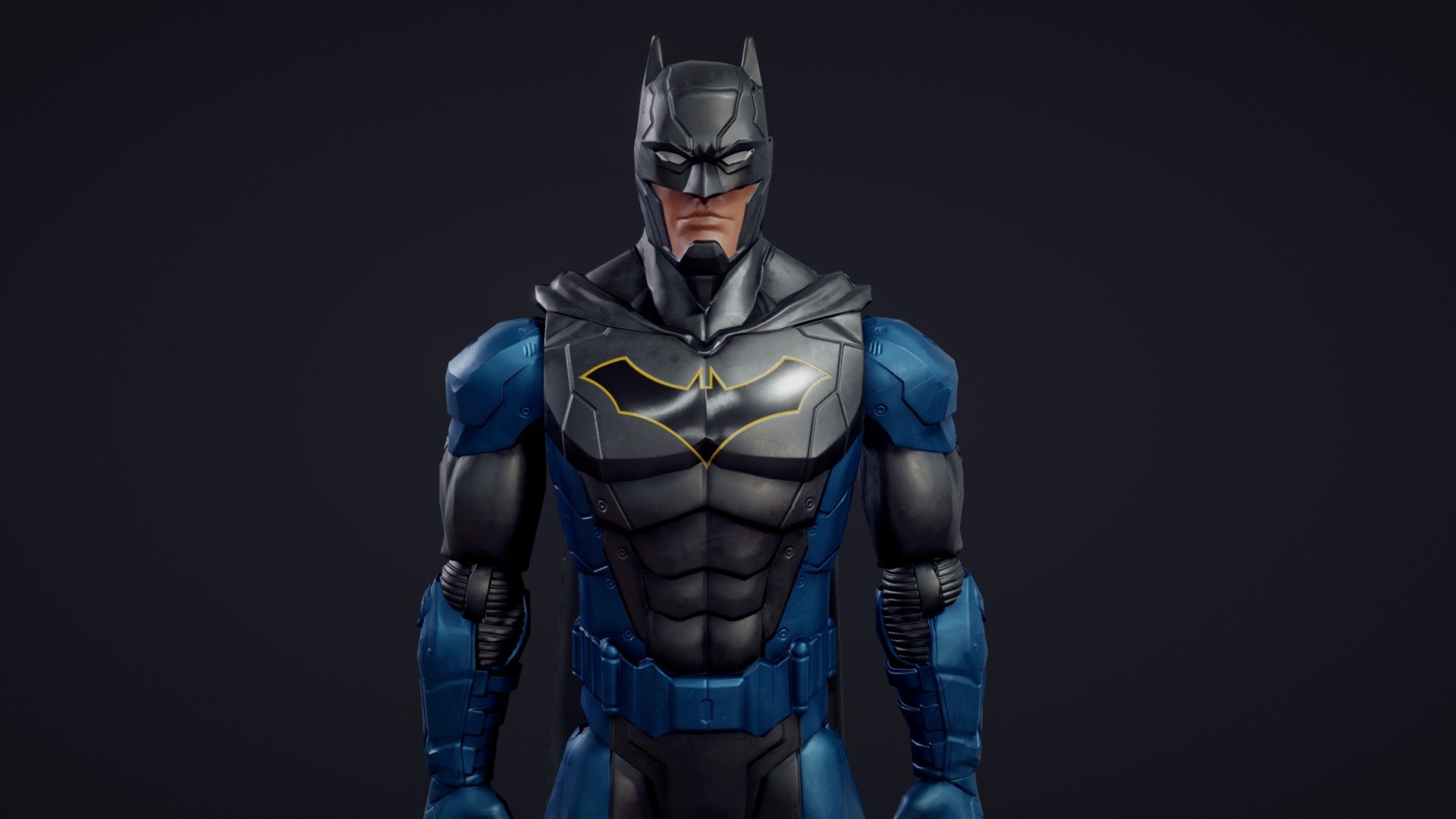 This model was remeshed from a high resoltuion CAD model using InstaLOD which captured all the detail in original 1 million poly model.  The original model was painted in 5 UDIMS in Substance Painter and the cape was made in Marvelous designer. The model was animated in Maya and this drove the cape sim. Everythign was then exported in Alembic format and imported to Sketchfab.