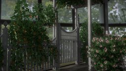 Flower-Vines/Ivy with Plants & Fence ivy, vines, bush, photorealism, flowershop, assetpack, flowering, clump, woodenfence, photorealistc, vines-climbing-plants, plants-nature, flowerpot-pot, ivy-covered, fences-for-games, flowering-shrub, natureassetpack, ivyclump