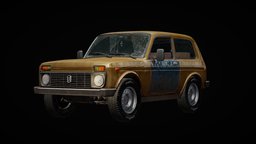 Lada Niva lada, game-art, ga, game-prop, blender-3d, game-asset, substancepainter, substance, lowpoly